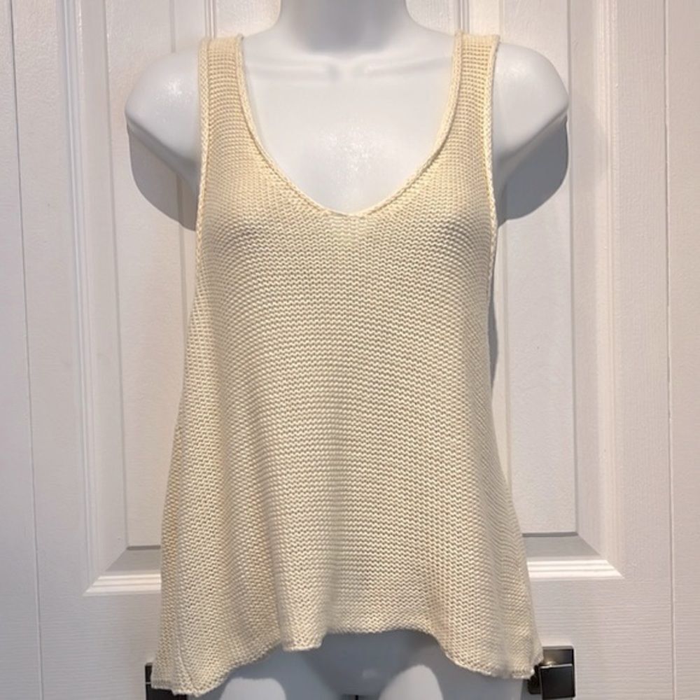 Don’t Ask‎ Why Cream Cotton Open Back Top Made In Italy O/S
